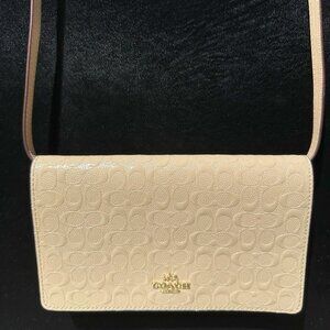 Coach Logo Foldover Cross Body Clutch